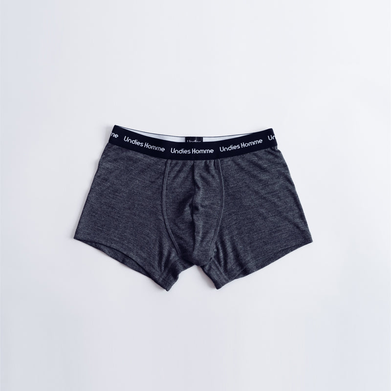 ボクサーパンツ(グレー)｜メリノウール素材アンダーウェア - Undies Homme