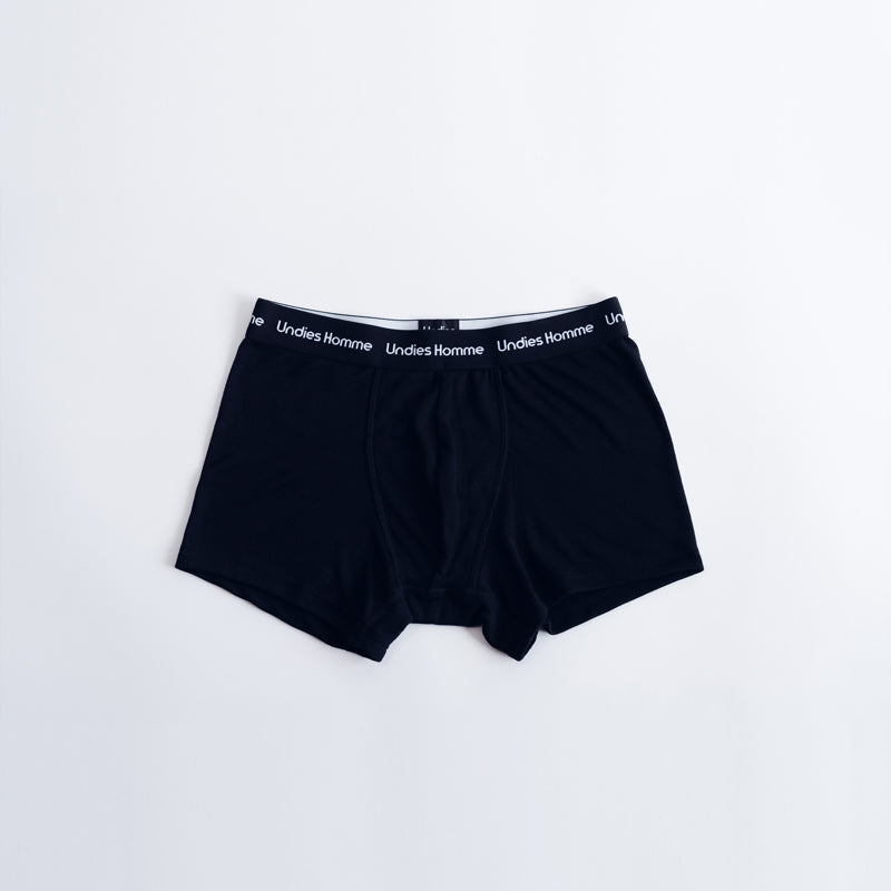 ボクサーパンツ(ブラック)｜メリノウール素材アンダーウェア - Undies Homme